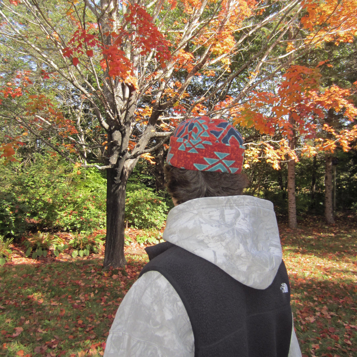 CRIMSON AZTEC BEANIE